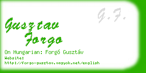 gusztav forgo business card